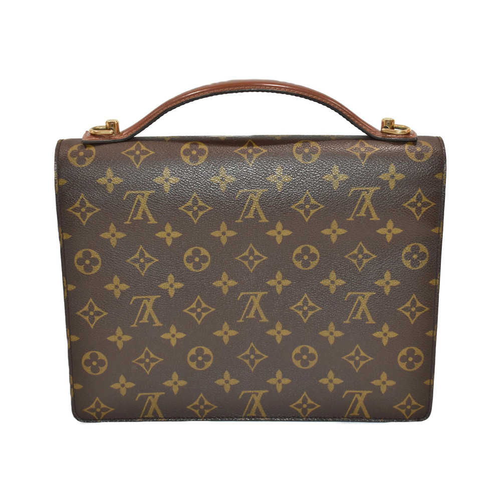 Louis Vuitton Monceau 2way Bag Brown Business Canvas Monogram Shoulder